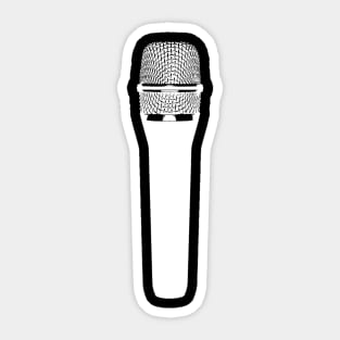 White mic Sticker